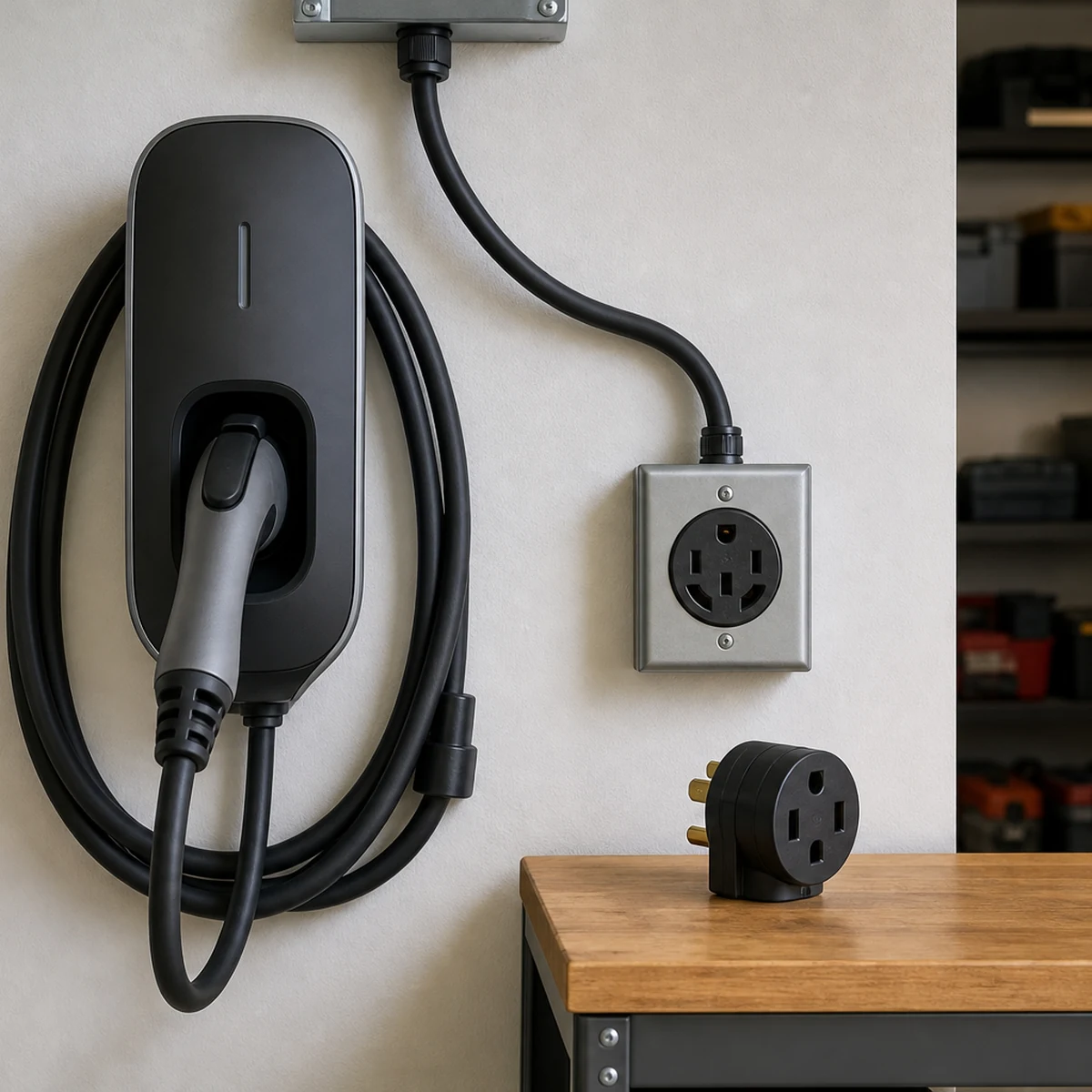 EV charging bundles NEXUS Level 2 J1772 EV Charging Station | 240V | 40 Amp | NEMA 14-50 | 23ft Cable &
